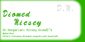 diomed micsey business card